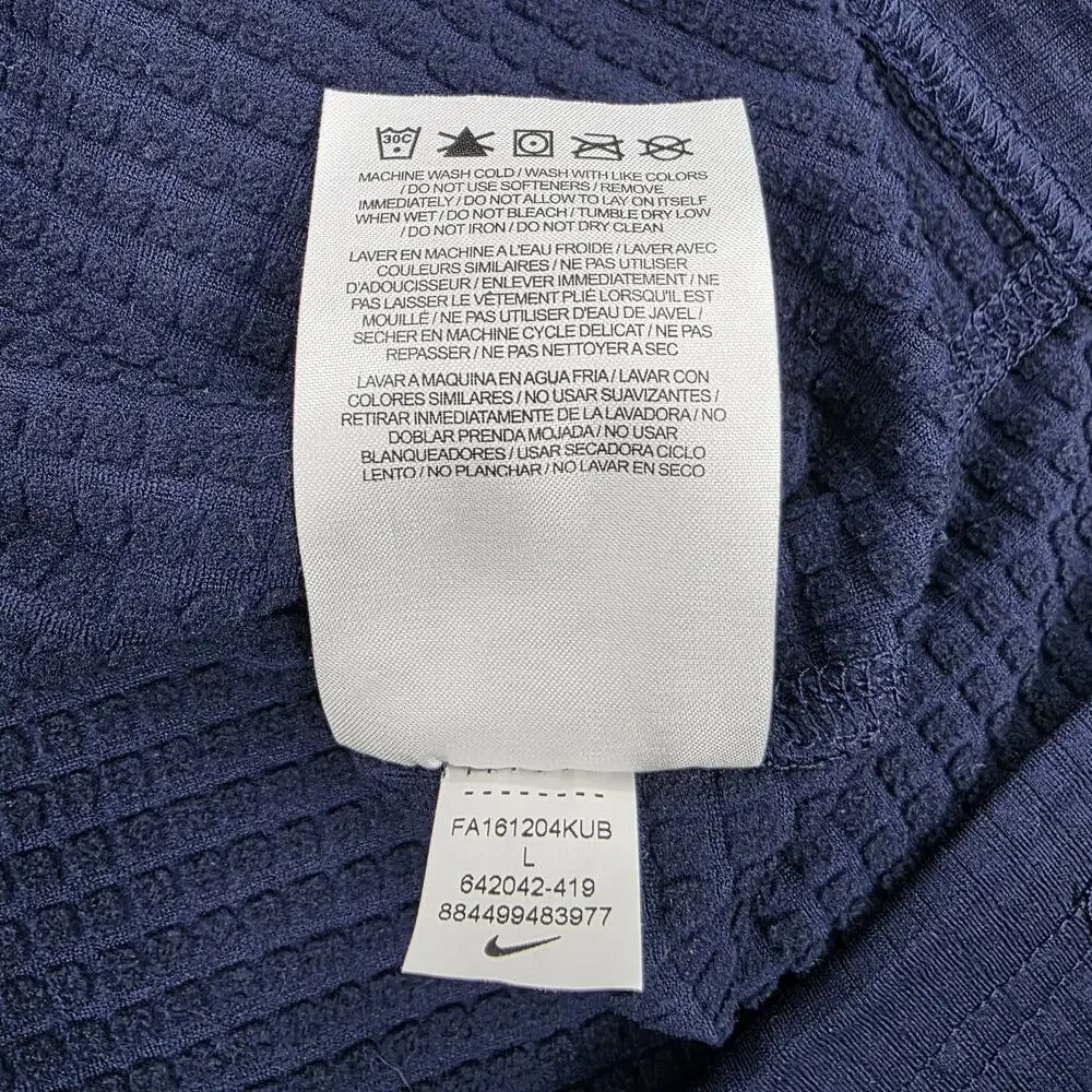 Villanova Wildcats Pullover Mens Large Blue 1/4 Zip NCAA Basketball Nike Dri Fit